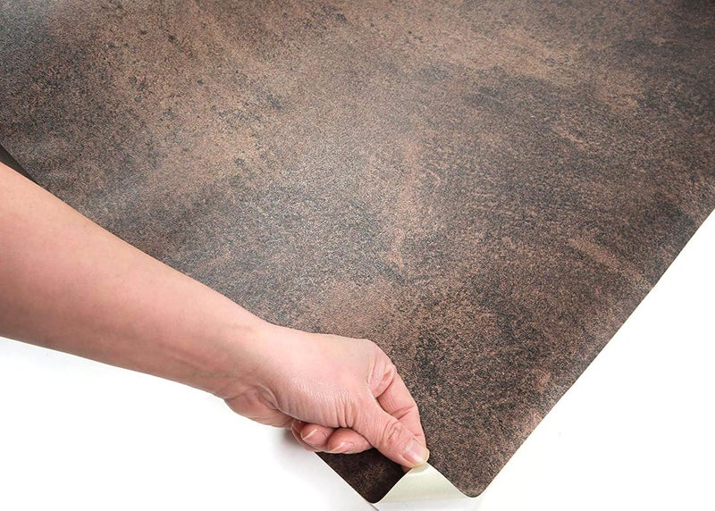 ROSEROSA Peel and Stick Rust Faux Metal Architectural Film Self-Adhesive Vinyl Film Wallpaper Door Wrap Counter Top Border Mirror Molding Trim MG265 - Image 4
